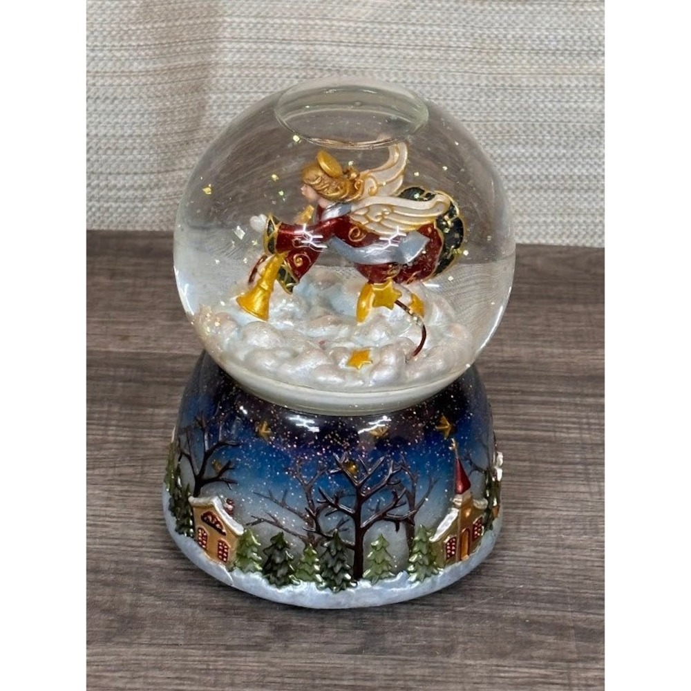 San Francisco Music Box Co Angel Snow Globe The First Noel Winter Village 326021